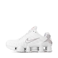 Womens Nike Shox TL Athletic Shoe - White / Metallic Silver Max Orange