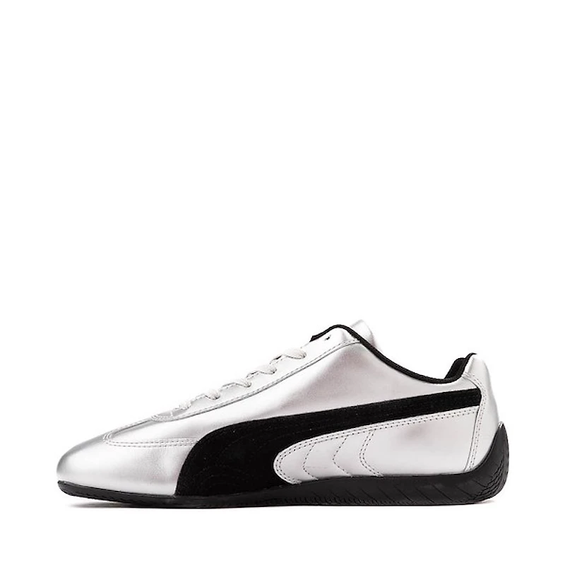 Mens PUMA Speedcat Metallic Athletic Shoe - Silver / Black