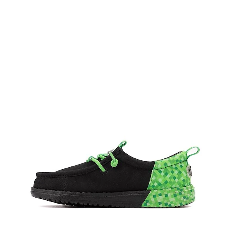 HEYDUDE x Minecraft Wally Funk Creeper Casual Shoe - Little Kid / Big Black