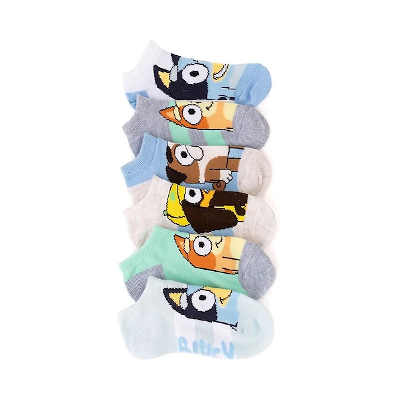 Bluey and Friends Quarter Socks 6 Pack - Toddler - Multicolor