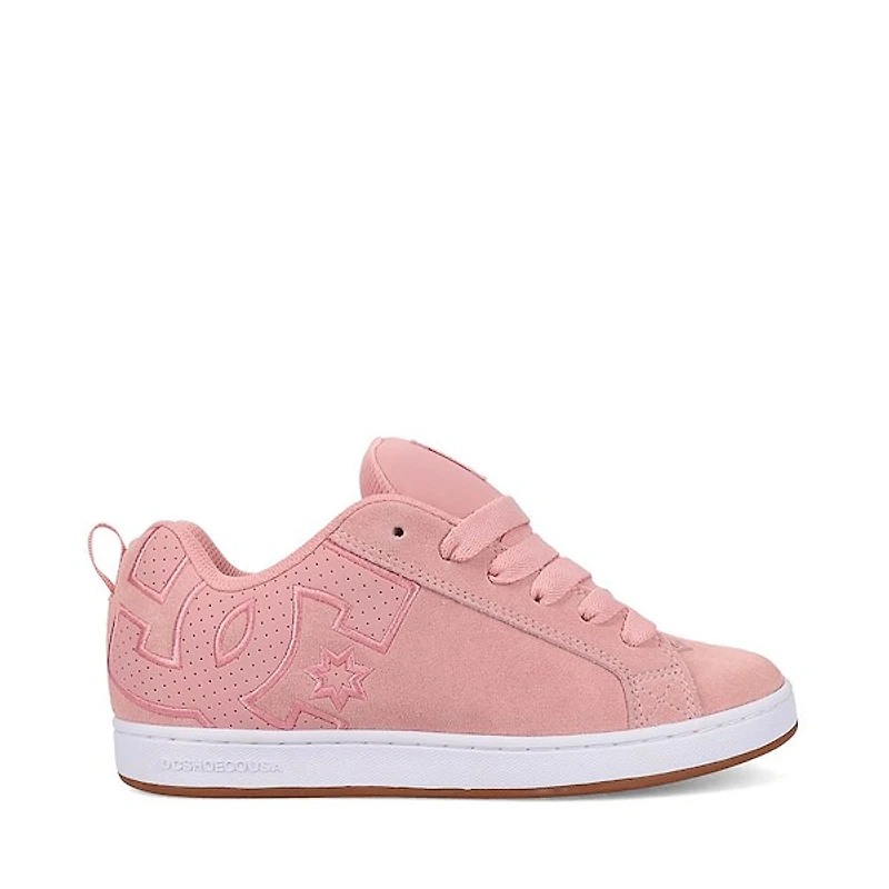 Womens DC Court Graffik Skate Shoe - Pink / White
