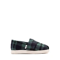 TOMS Alpargata Classic Slip-On Casual Shoe - Baby / Toddler Little Kid Navy Plaid