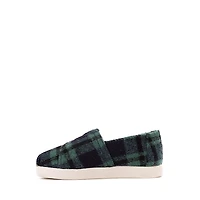 TOMS Alpargata Classic Slip-On Casual Shoe - Baby / Toddler Little Kid Navy Plaid