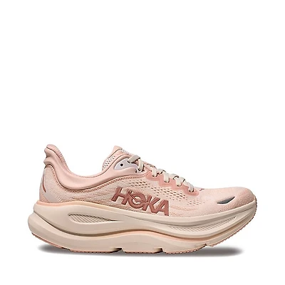 Womens HOKA Bondi 9 Running Shoe - Rose Latte / Cream