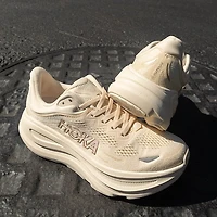 Womens HOKA Bondi 9 Running Shoe - Vanilla / Birch