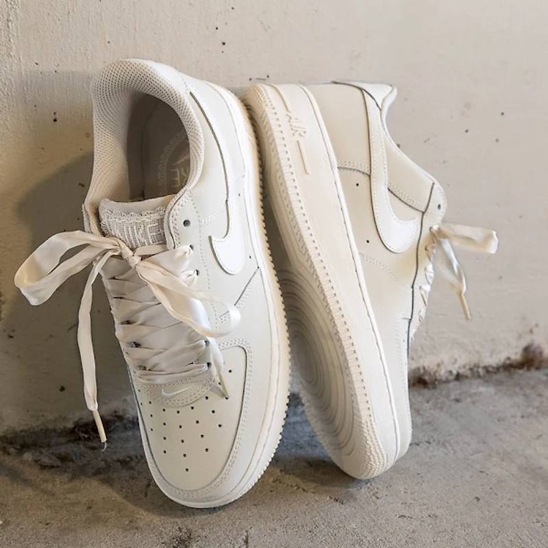 Womens Nike Air Force 1 Retro Premium Athletic Shoe - Oatmeal / Pale Ivory