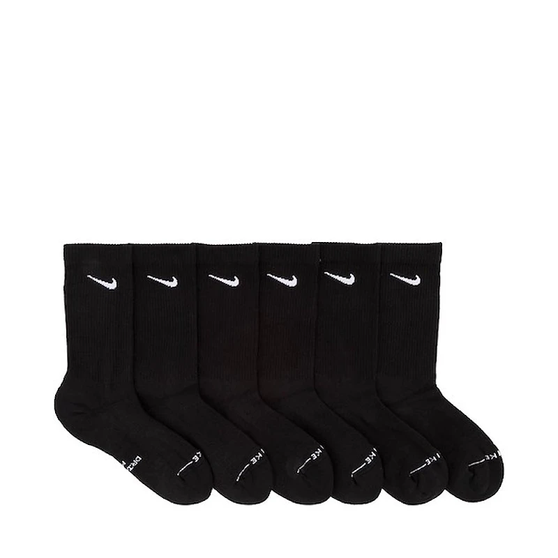 Mens Nike Everyday Elevated Crew Socks 6 Pack - Black