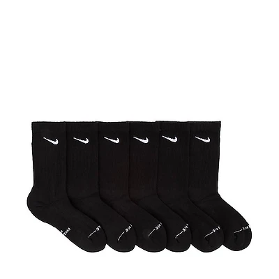 Mens Nike Everyday Elevated Crew Socks 6 Pack - Black