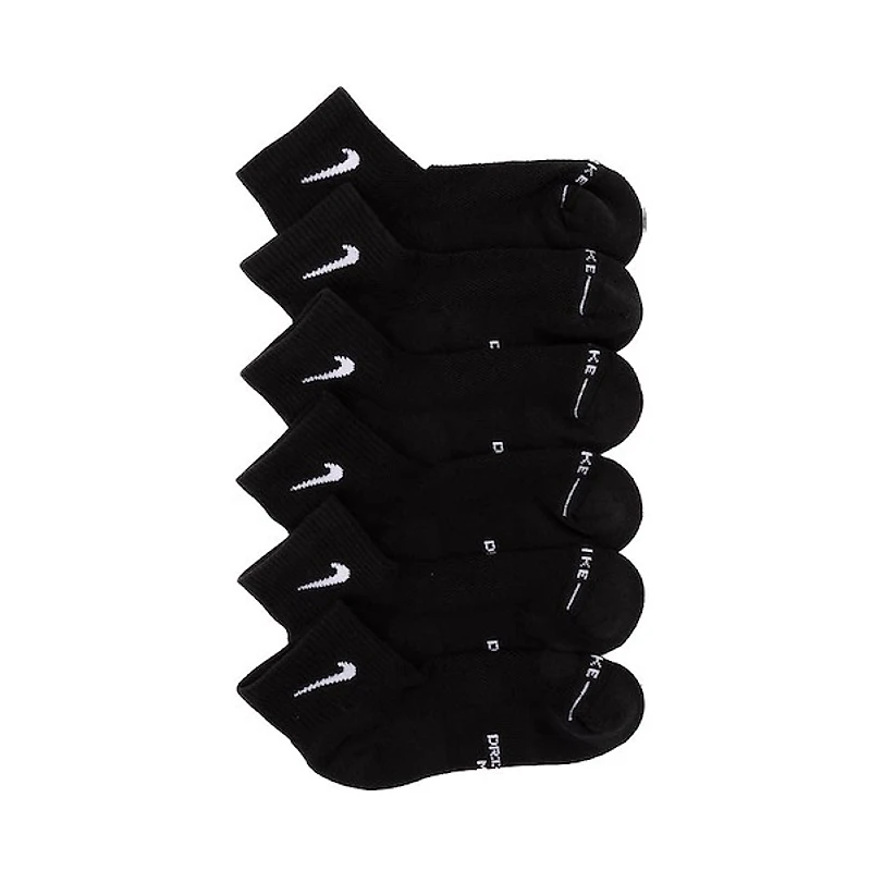 Mens Nike Everyday Elevated Ankle Socks 6 Pack - Black