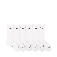 Womens Nike Everyday Elevated Crew Socks 6 Pack - White
