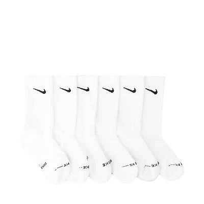 Nike Everyday Elevated Crew Socks 6 Pack - Little Kid - White