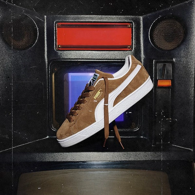 Womens PUMA Suede Classic Sneaker - Haute Coffee / White