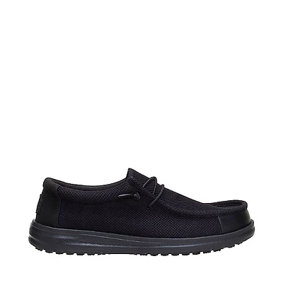 Mens HEYDUDE Wally Work CE Casual Shoe - Black