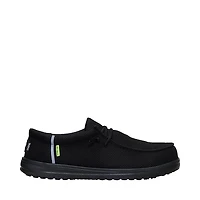 Mens HEYDUDE Wally Work Comp Toe Casual Shoe - Black