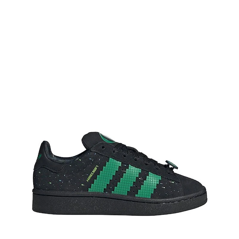 adidas x Minecraft Campus '00s Athletic Shoe - Little Kid Core Black / Semi Court Green Solar