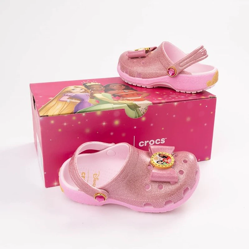 Disney Crocs Princess Bow Classic Clog - Little Kid / Big Bubble Ice