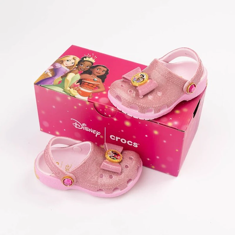 Disney Crocs Princess Bow Classic Clog - Baby / Toddler - Bubble Ice