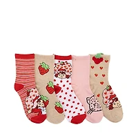 Womens Strawberry Shortcake Crew Socks 5 Pack - Multicolor