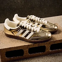 Womens adidas Samba OG Athletic Shoe - Gold Metallic / Off White Gum