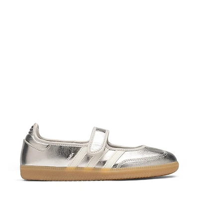Womens adidas Samba Jane Athletic Shoe - Silver Metallic / Off White Gum