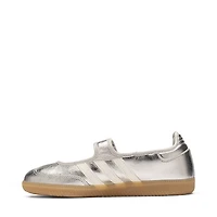 Womens adidas Samba Jane Athletic Shoe - Silver Metallic / Off White Gum