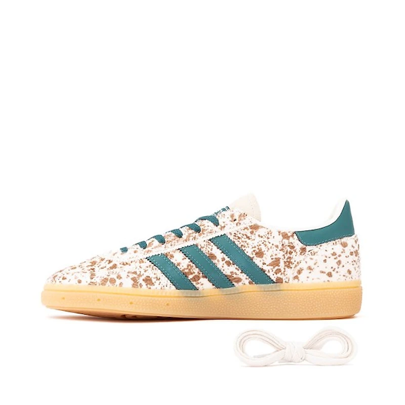 Womens adidas Handball Spezial Athletic Shoe - Off White / Rich Green Dark Brown