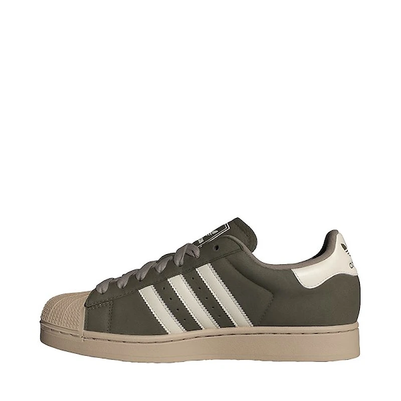 adidas Superstar II Athletic Shoe - Olive Strata / Off White Stone Khaki