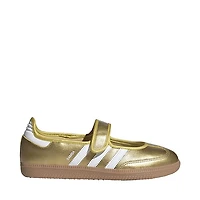 Womens adidas Samba OG Athletic Shoe - Gold Metallic / Cloud White Gum