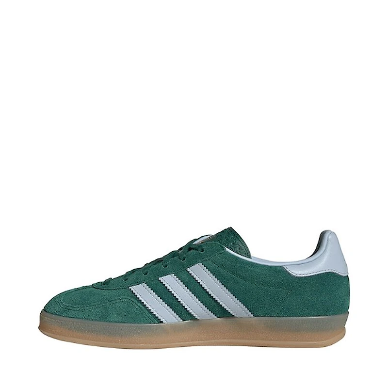 Womens adidas Gazelle Indoor Athletic Shoe - Collegiate Green / Crystal Sky Gum