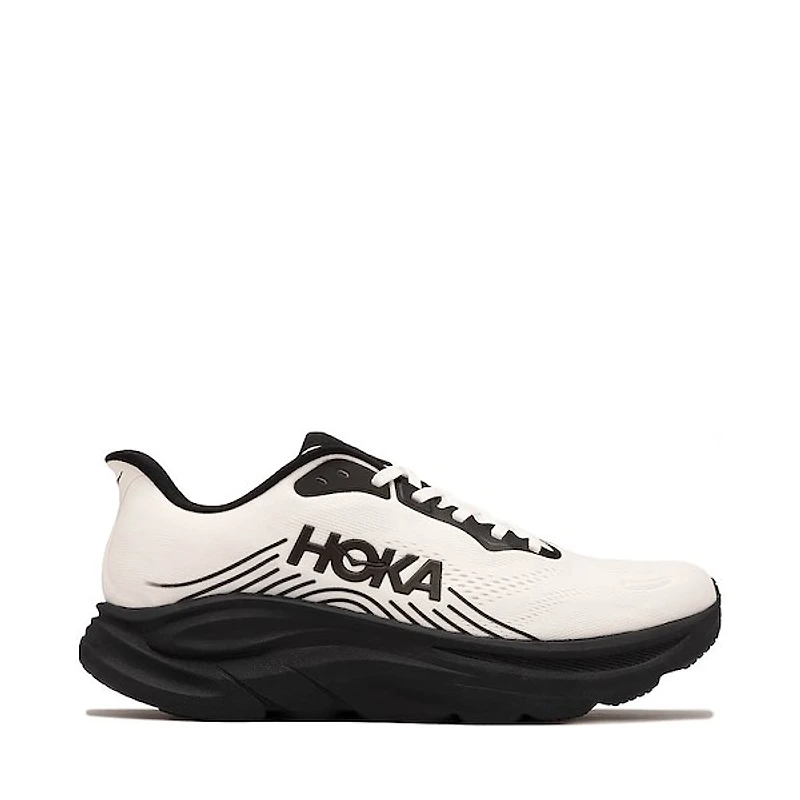 Mens HOKA Clifton 11 Athletic Shoe - White / Black
