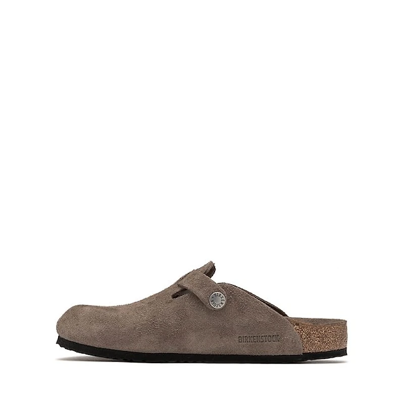 Birkenstock Boston 2.0 Soft Footbed Clog - Big Kid Concrete Gray