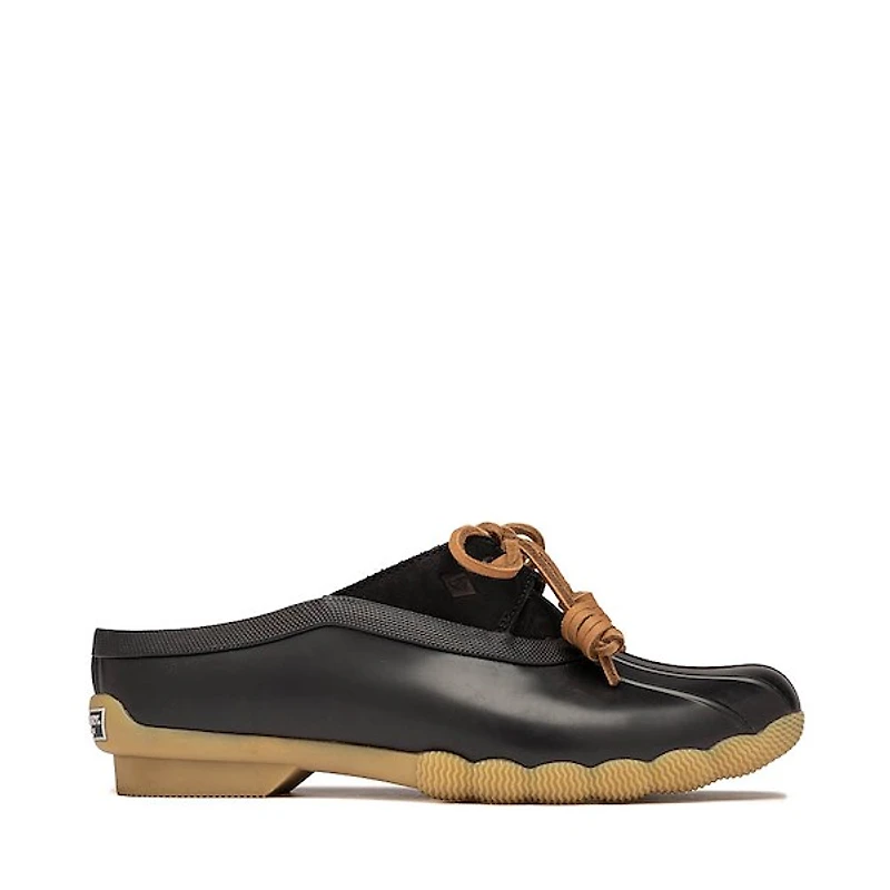 Womens Sperry Saltwater Duck Mule Clog - Black