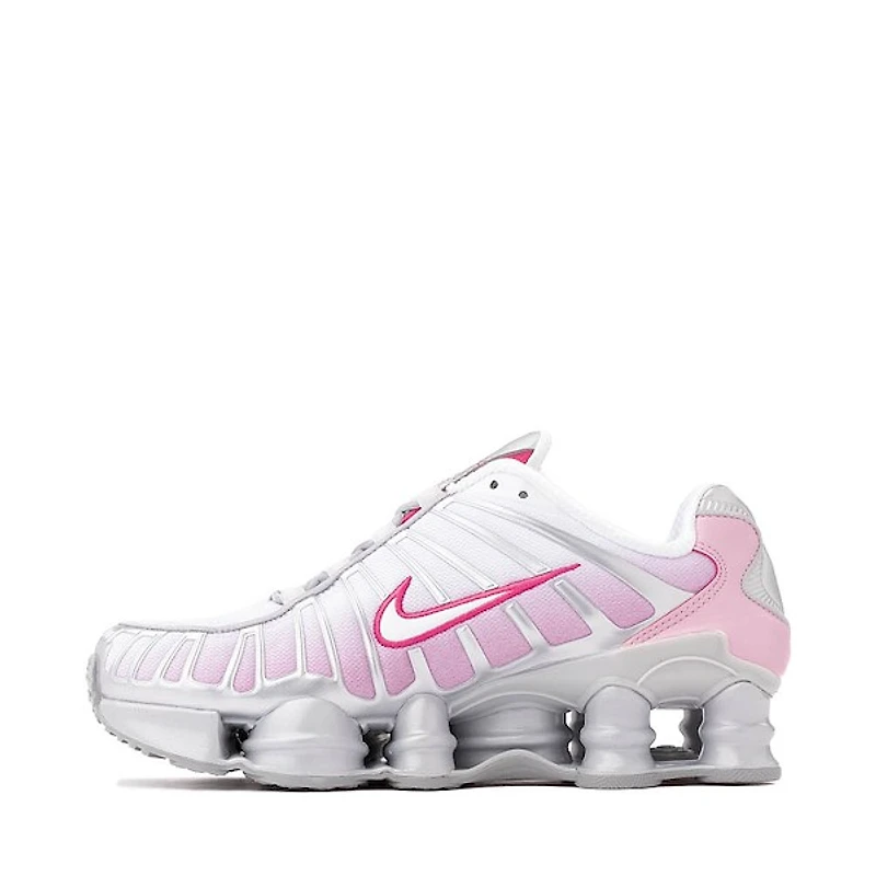 Womens Nike Shox TL Athletic Shoe - White / Pink