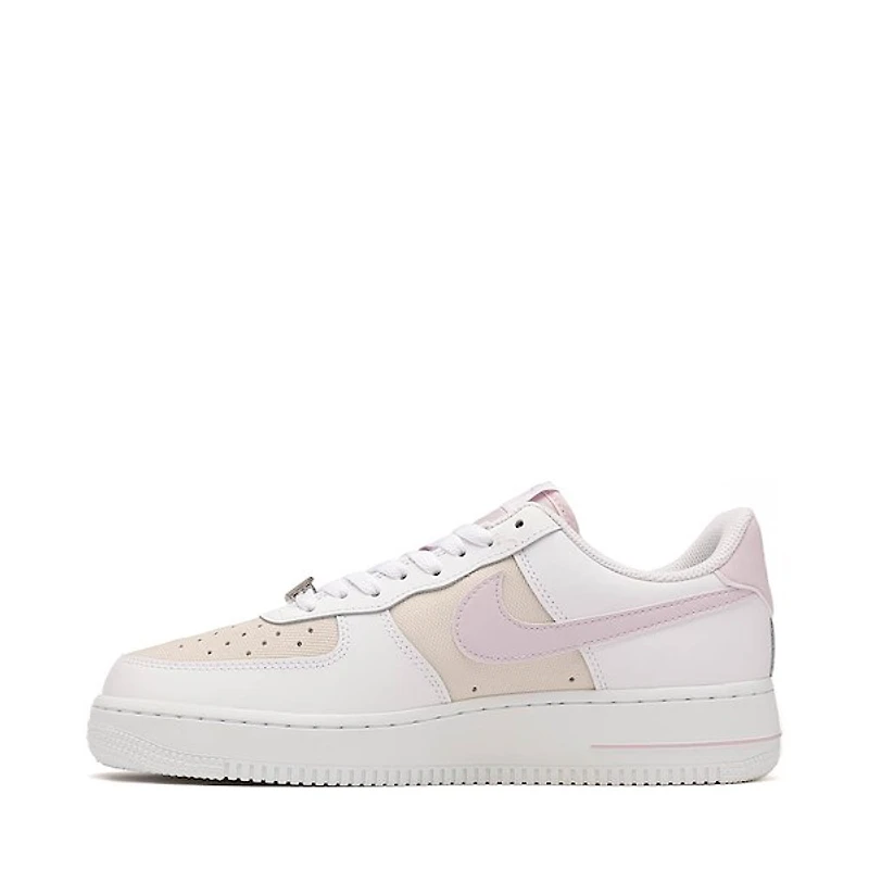 Womens Nike Air Force 1 '07 SE Athletic Shoe - White / Bleached Lilac / Metallic Silver