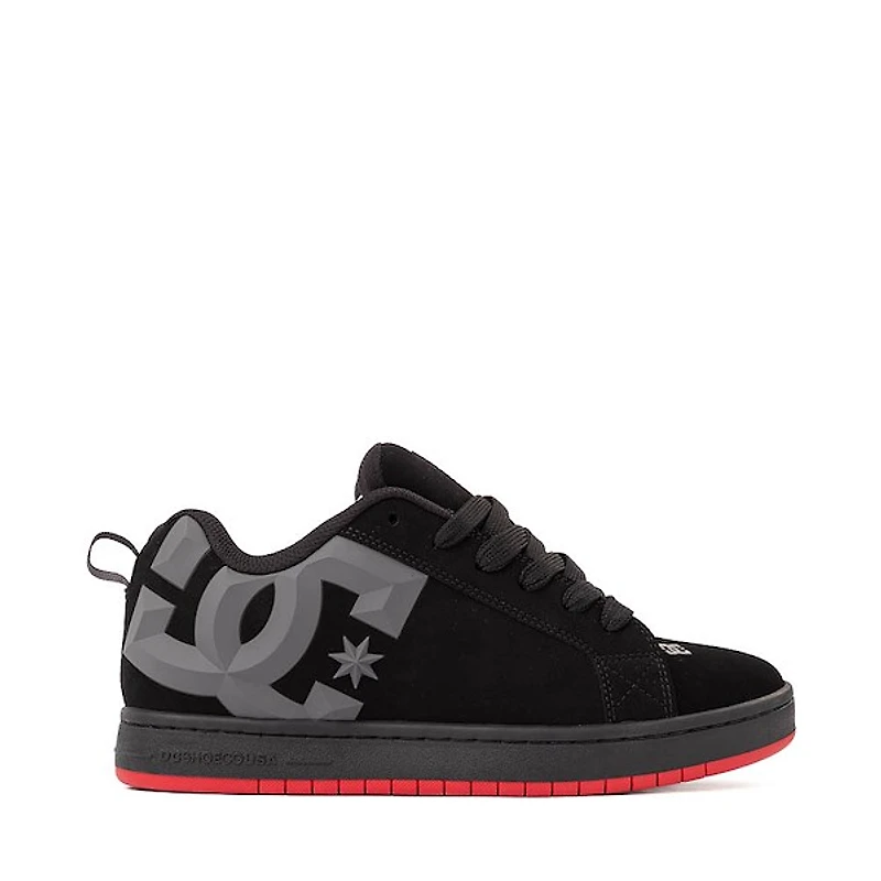 Mens DC Court Graffik Skate Shoe - Black / Grey Red