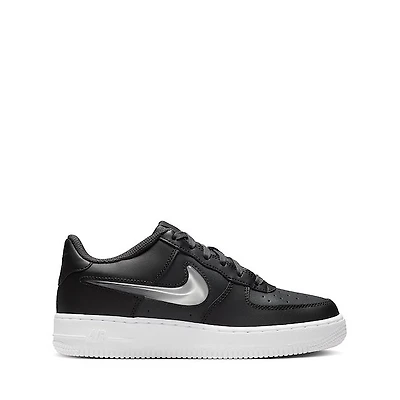 Nike Air Force 1 Athletic Shoe - Big Kid Dark Smoke Grey / Vast Black White