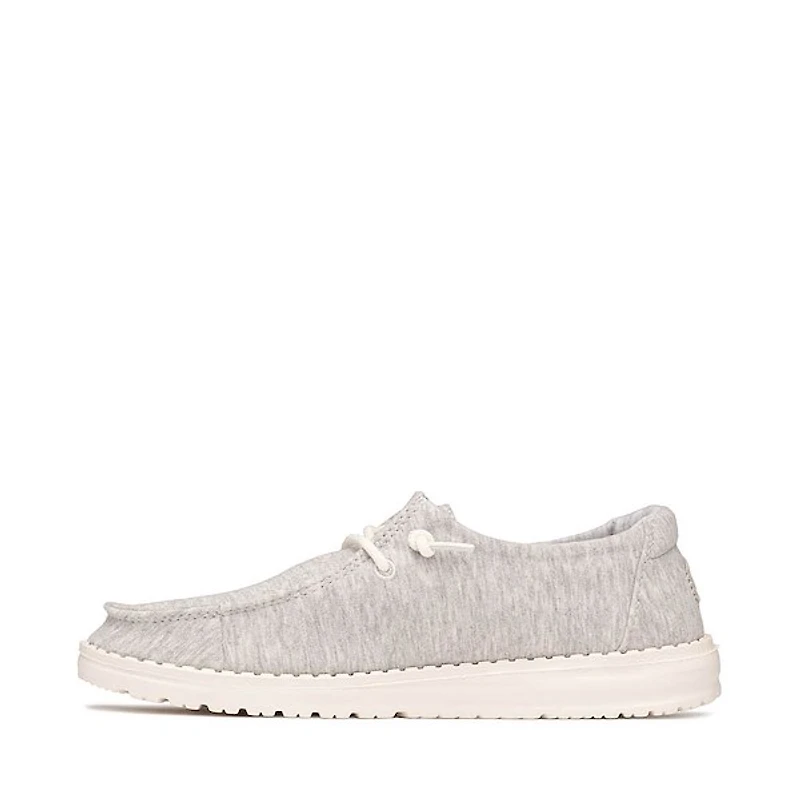 HEYDUDE Wendy Stretch Jersey Casual Shoe - Light Grey
