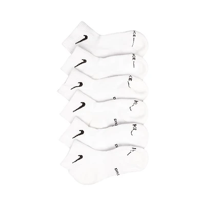 Nike Everyday Elevated Ankle Socks 6-Pack - Little Kid - White