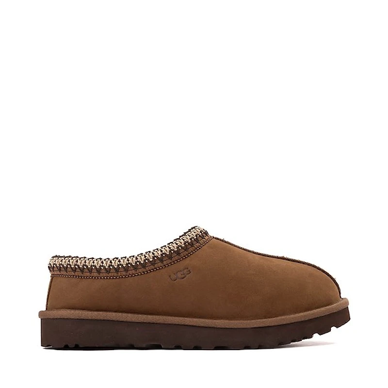 Womens UGG® Tasman Nubuck Slipper - Dark Chestnut