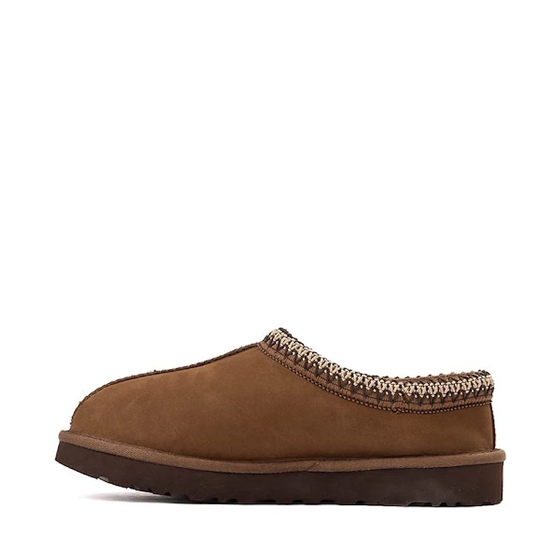Womens UGG® Tasman Nubuck Slipper - Dark Chestnut