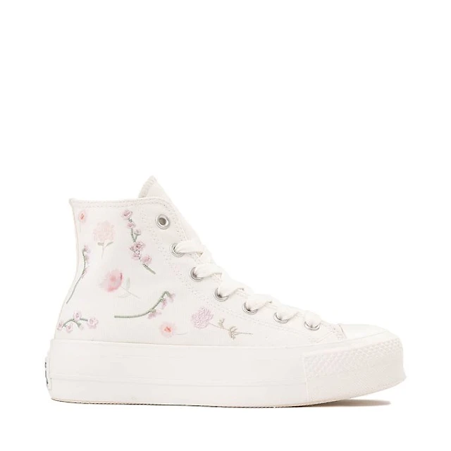 Womens Converse Chuck Taylor All Star Lift Boho Floral High-Top Sneaker - Vintage White / Summit Pink