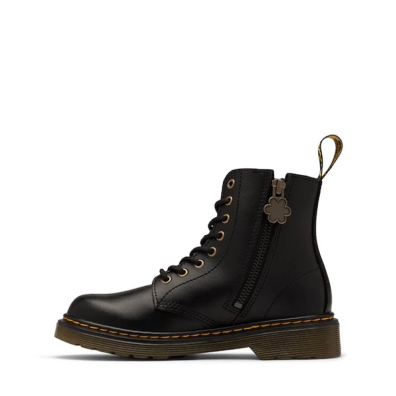 Dr. Martens 1460 Autumn Floral Embroidery Boot - Little Kid / Big Black