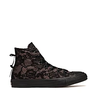 Converse Chuck Taylor All Star High-Top Lace Overlay Sneaker - Black / Petal Pit