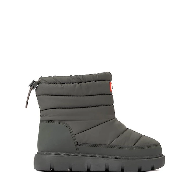 Hunter Cuddle Lug Sole Insulated Waterproof Snow Bootie - Little Kid / Big Kid - Dark Green