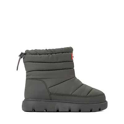 Hunter Cuddle Lug Sole Insulated Waterproof Snow Bootie - Little Kid / Big Kid - Dark Green