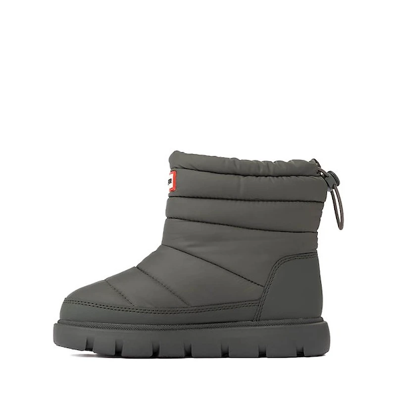 Hunter Cuddle Lug Sole Insulated Waterproof Snow Bootie - Little Kid / Big Kid - Dark Green