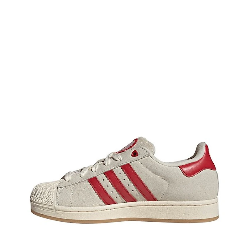 Womens adidas Superstar II Athletic Shoe - Cream White / Better Scarlet Sandy Pink