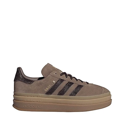 Womens adidas Gazelle Bold Athletic Shoe - Earth Strata / Aurora Coffee Gold Metallic