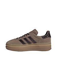 Womens adidas Gazelle Bold Athletic Shoe - Earth Strata / Aurora Coffee Gold Metallic