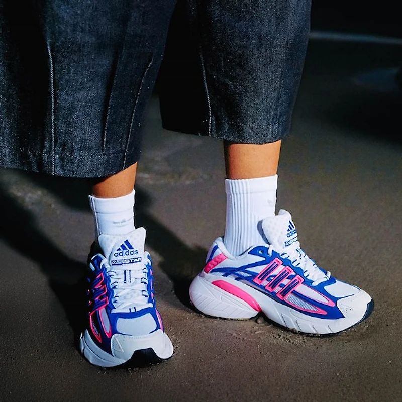 Womens adidas Adistar XLG 2.0 Athletic Shoe - Cloud White / Lucid Pink Blue